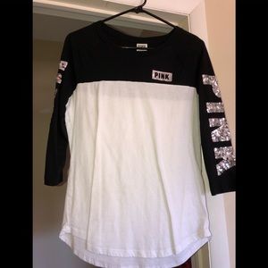 Vs 3/4 length pink tee